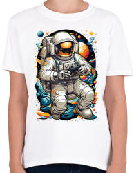 printfashion Űrhajós gamer - Gyerek póló - Fehér (17042930)