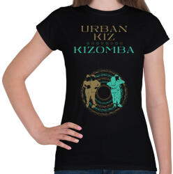 printfashion UrbanKiz Kizomba táncos S0206 gold-green - Női póló - Fekete (16970696)