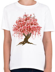 printfashion Sakura fa - Gyerek póló - Fehér (17141030)