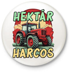 printfashion Hektár Harcos - Kitűző, hűtőmágnes - Fehér (17051496)