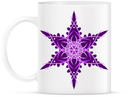 printfashion Hópehely mandala - lila - Bögre - Fehér (17022797)