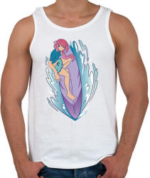printfashion Anime lány szörföl - Férfi atléta - Fehér (17034886)