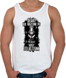 printfashion Dehát kik vagyunk mi hogy ítélkezzünk? ! - Férfi atléta - Fehér (16876424)