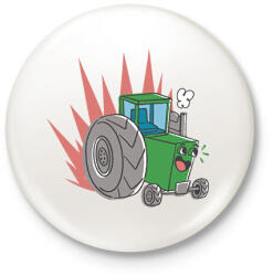 printfashion Traktor - Kitűző, hűtőmágnes - Fehér (17145177)