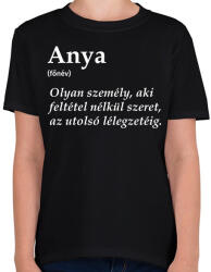printfashion Anya főnév fehér - Gyerek póló - Fekete (17427401)