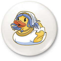 printfashion Mennyasszony kacsa - Kitűző, hűtőmágnes - Fehér (17076777)