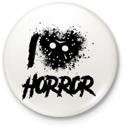 printfashion I love horror - Kitűző, hűtőmágnes - Fehér (16919338)