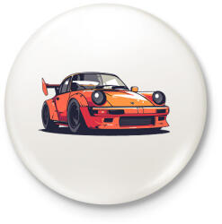 printfashion Sport autó - Kitűző, hűtőmágnes - Fehér (17380174)