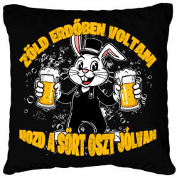 printfashion Zöld erdőben voltam hozd a sört oszt jólvan! - Párnahuzat, Díszpárnahuzat - Fekete (17385106)