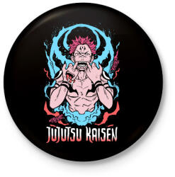 printfashion jujutsu kaisen - sukuna - Kitűző, hűtőmágnes - Fekete (17412683)