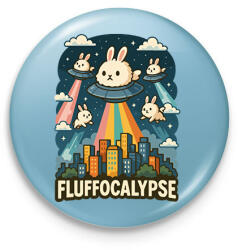 printfashion Fluffocalypse - Kitűző, hűtőmágnes - Világoskék (17442133)