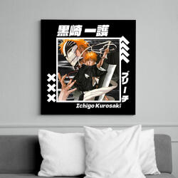 printfashion bleach ichigo - Vászonkép - Fekete (17409993)