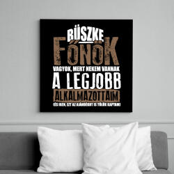 printfashion Büszke főnök - Vászonkép - Fekete (17147927)