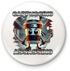 printfashion Cappuccino Assassino - Kitűző, hűtőmágnes - Fehér (17439430)