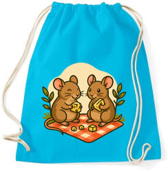 printfashion Egér piknik - Sportzsák, Tornazsák - Surf blue (17450820)