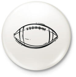 printfashion Amerikai foci labda - Kitűző, hűtőmágnes - Fehér (17028508)