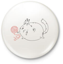 printfashion Dagi cica - Kitűző, hűtőmágnes - Fehér (17124497)