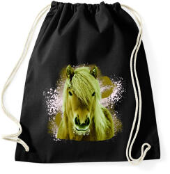 printfashion ló arc 4 - Sportzsák, Tornazsák - Fekete (17249857)