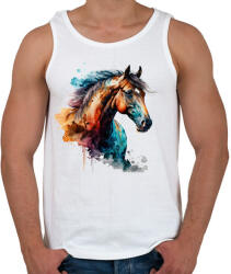 printfashion Ló - Férfi atléta - Fehér (16875568)