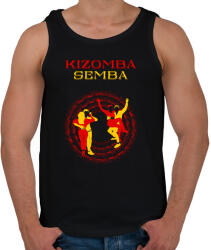 printfashion Kizomba Semba táncos S0201-ForBlackOnly - Férfi atléta - Fekete (16922462)