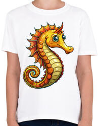 printfashion Csikóhal - Gyerek póló - Fehér (16901120)