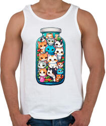 printfashion Cicák üvegben - Férfi atléta - Fehér (17124537)