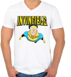 printfashion Legyőzhetetlen - Férfi V-nyakú póló - Fehér (17338263)