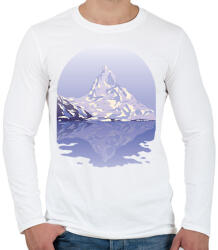 printfashion Havas hegy - Férfi hosszú ujjú póló - Fehér (17018868)