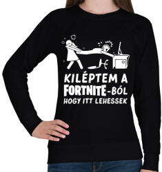 printfashion Fortnite - Női pulóver - Fekete (17044668)