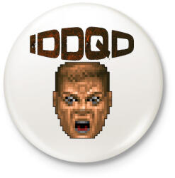 printfashion IDDQD - Kitűző, hűtőmágnes - Fehér (17344076)