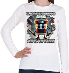 printfashion Cappuccino Assassino - Női hosszú ujjú póló - Fehér (17439075)