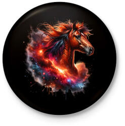 printfashion ló - Kitűző, hűtőmágnes - Fekete (17276661)