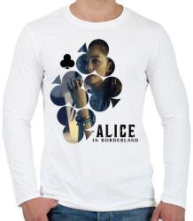 printfashion Alice in borderland KUINA fekete - Férfi hosszú ujjú póló - Fehér (17243458)
