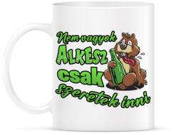 printfashion Nem vagyok alkesz csak szeretek inni - Bögre - Fehér (17215945)