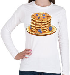 printfashion Amerikai palacsinta - Női hosszú ujjú póló - Fehér (17067613)