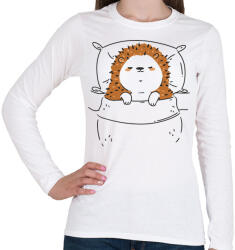 printfashion Alvó süni - Női hosszú ujjú póló - Fehér (17121011)