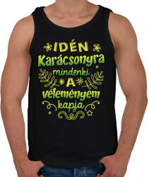 printfashion Idén mindenki a véleményem kapja - Férfi atléta - Fekete (16919960)