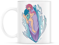 printfashion Anime lány szörföl - Bögre - Fehér (17036113)