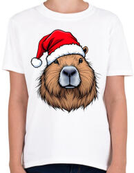 printfashion Karácsonyi capybara - Gyerek póló - Fehér (16959486)