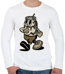 printfashion Kóla - Férfi hosszú ujjú póló - Fehér (16900094)