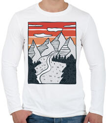 printfashion Túrázás - Férfi hosszú ujjú póló - Fehér (17176829)