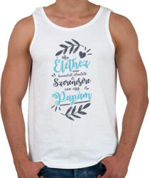 printfashion Az élethez nincs használati útmutató de van egy papám - Férfi atléta - Fehér (16930419)