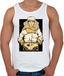 printfashion Méhész - Férfi atléta - Fehér (17057488)