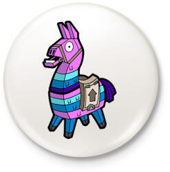 printfashion Fortnite Láma - Kitűző, hűtőmágnes - Fehér (17025416)