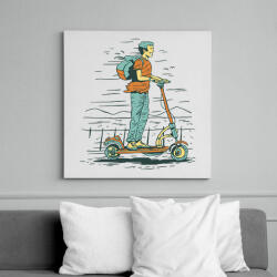 printfashion Elektromos roller - Vászonkép - Fehér (17166363)