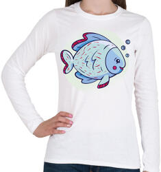 printfashion Cuki hal - Női hosszú ujjú póló - Fehér (17121461)