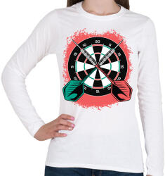 printfashion Darts - Női hosszú ujjú póló - Fehér (17170303)