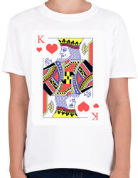 printfashion Király szív - Gyerek póló - Fehér (17160495)