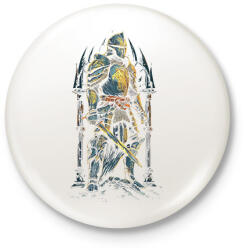 printfashion Lovag - Kitűző, hűtőmágnes - Fehér (17139308)