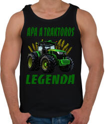 printfashion apa a traktoros legenda - Férfi atléta - Fekete (17433603)